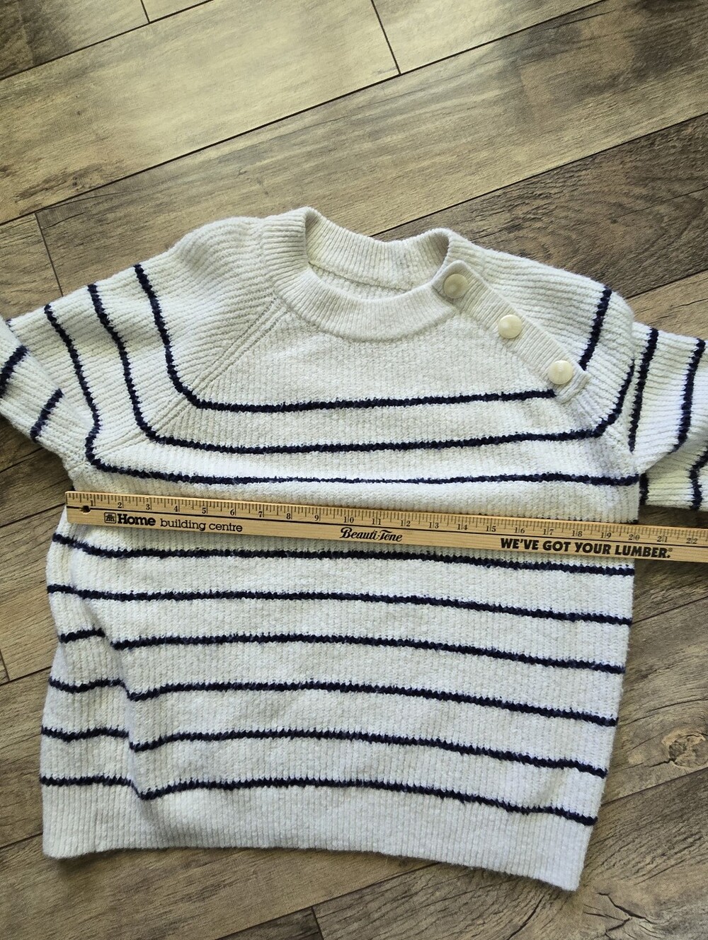 Lauren Conrad Blue And Cream Womens Large Sweater - Picture 9 of 11